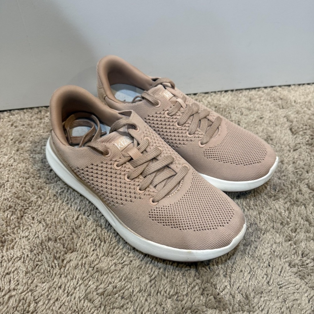 Kizik Lima Shoes Mens Size 5.5 Beige Hands Free Slip On Mesh Walking Sneakers - Picture 3 of 8